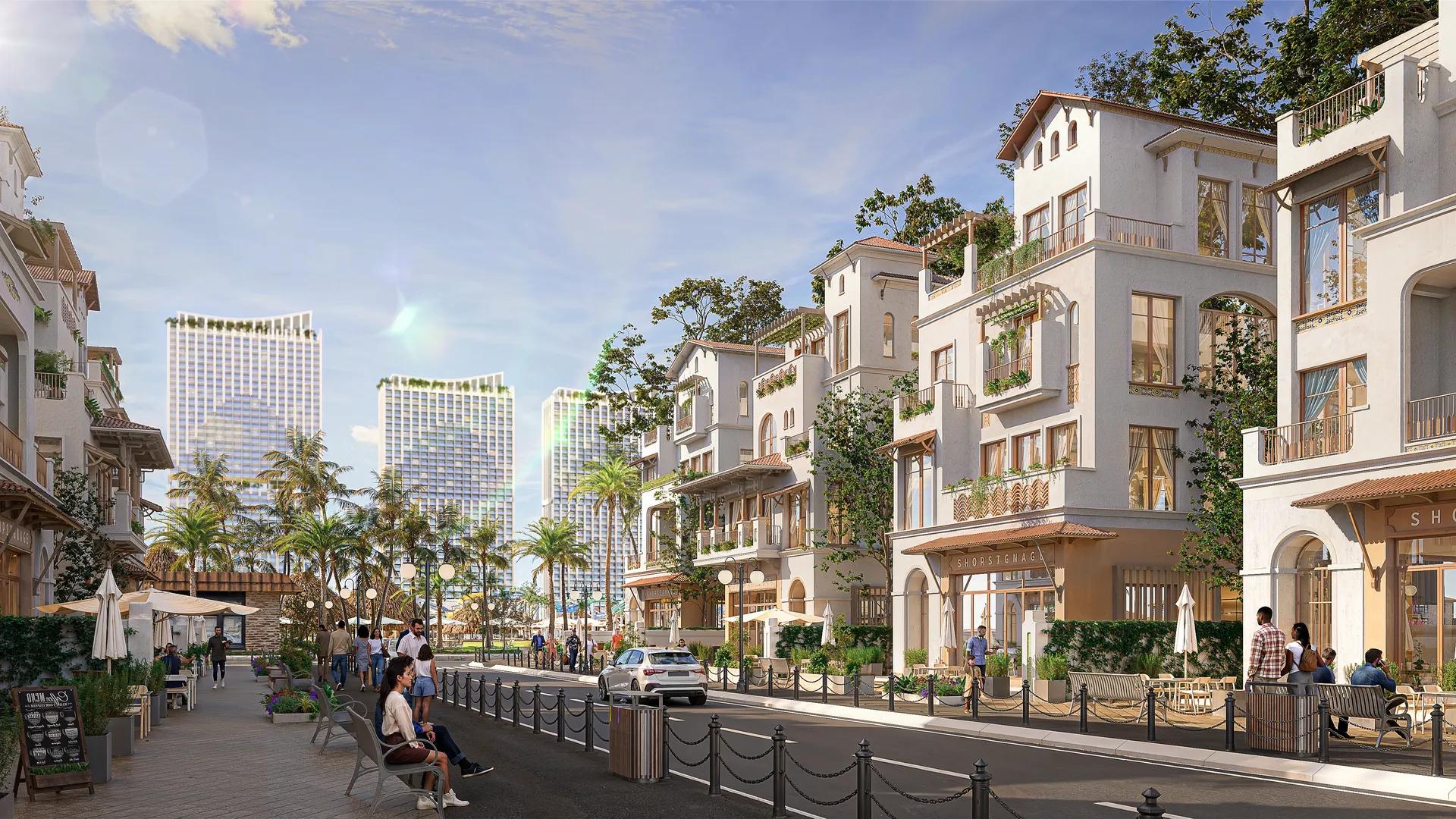 Dãy nhà phố và không gian đi bộ nội khu — Blanca City, Vũng Tàu