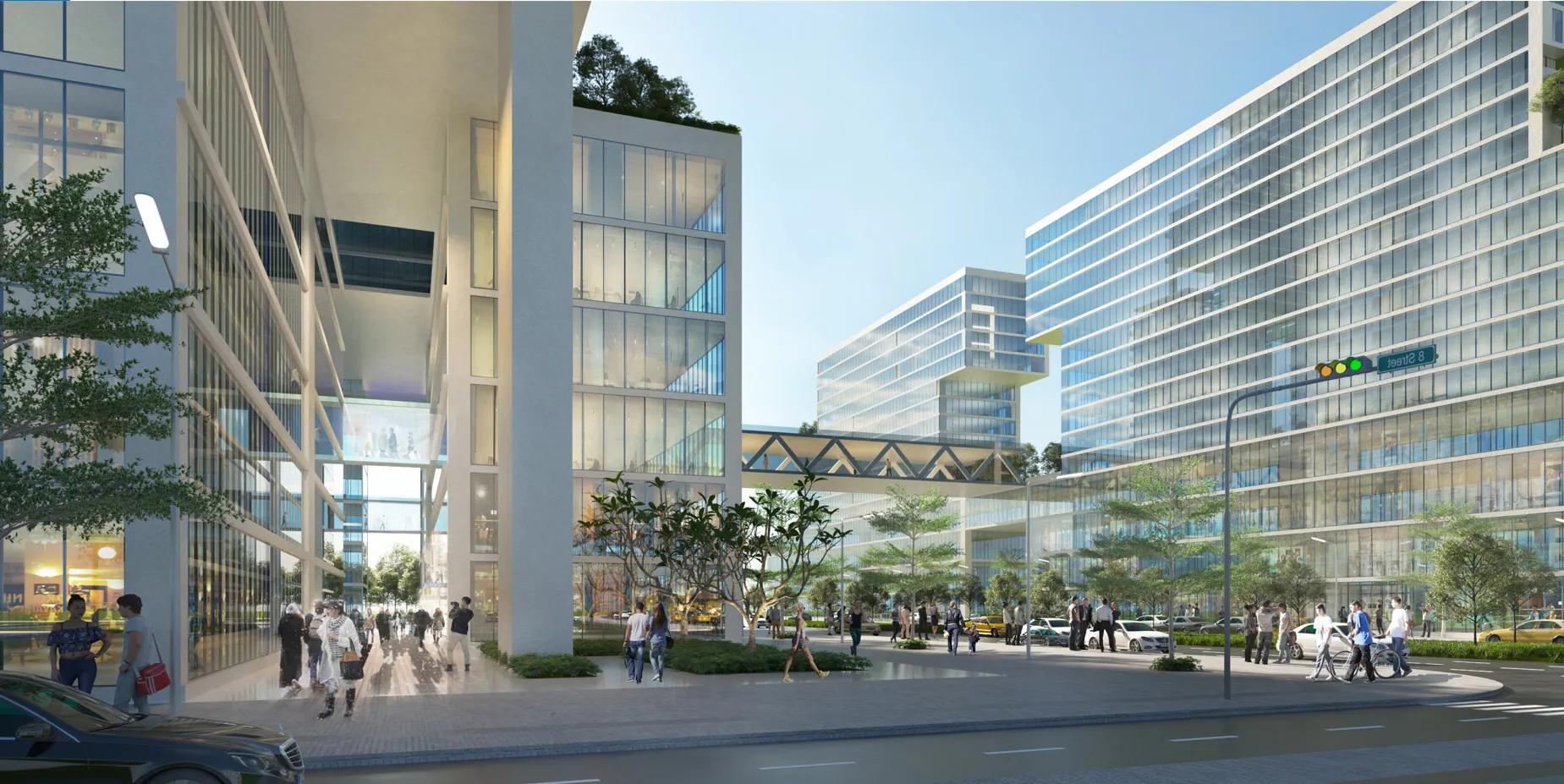 Không gian cảnh quan giữa các khối công trình — King Crown City, Thành phố Hồ Chí Minh