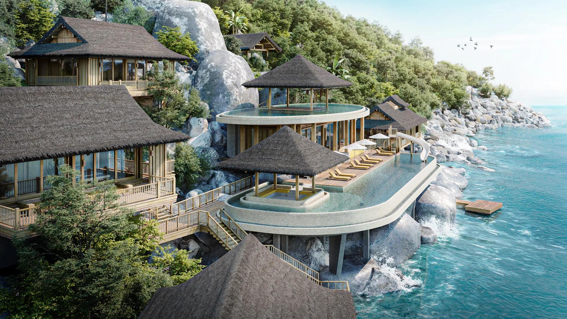 Biệt thự nghỉ dưỡng và bể bơi ven biển — Six Senses, Ninh Van Bay