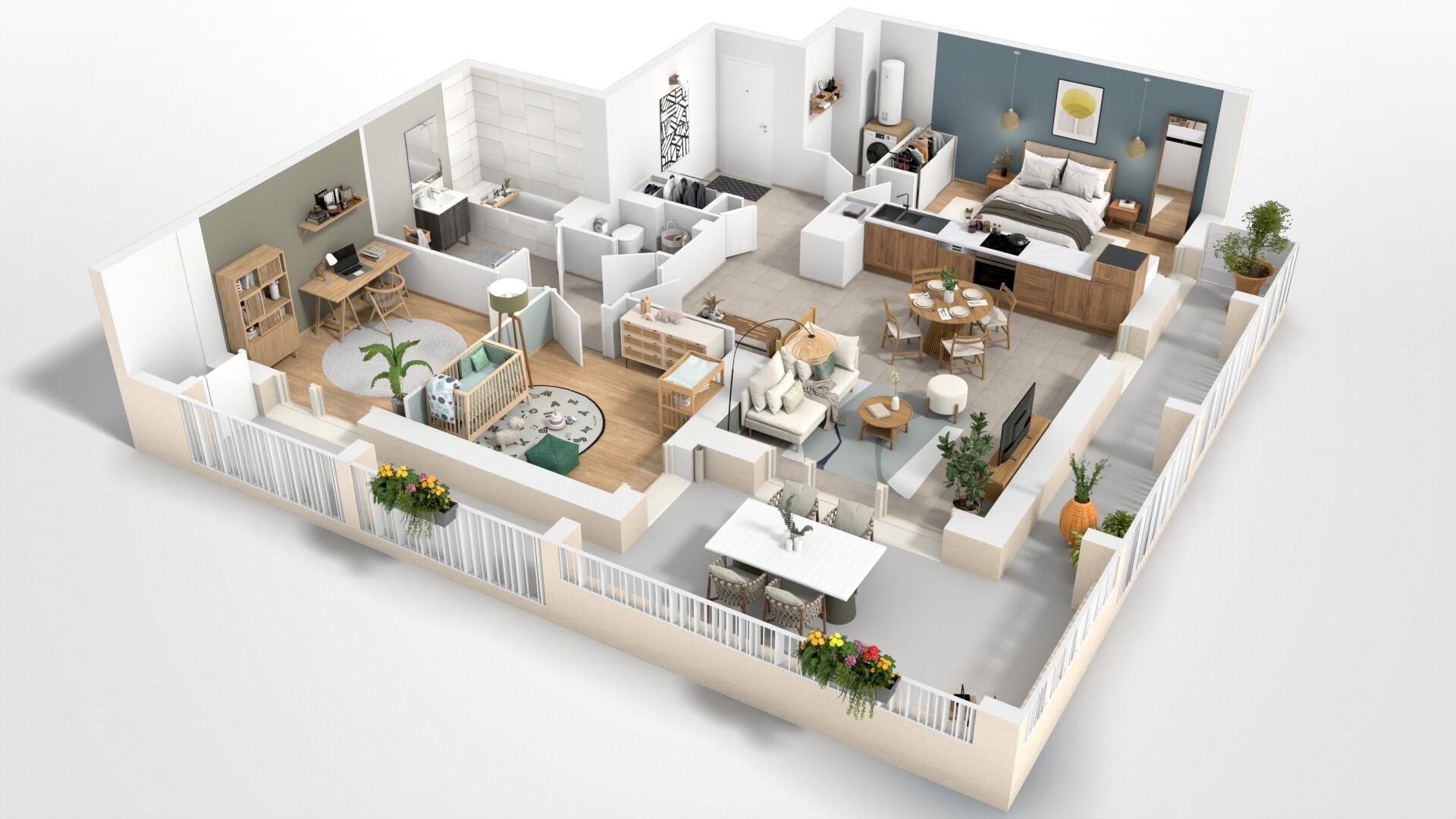 Mặt bằng 3D 3